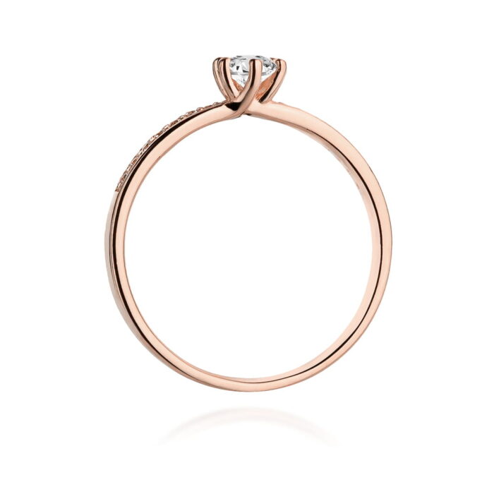 Inel Aur 14K cu Diamant 0.17 ct - Imagine 10