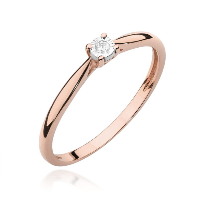 Inel Aur 14K cu Diamant 0.03 ct - Imagine 8