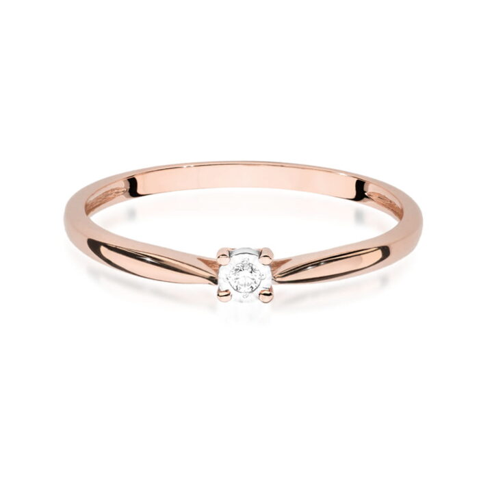 Inel Aur 14K cu Diamant 0.01 ct - Imagine 9