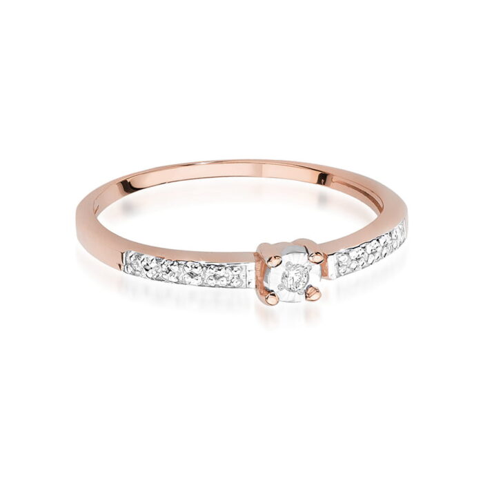 Inel Aur 14K cu Diamant 0.07 ct - Imagine 9