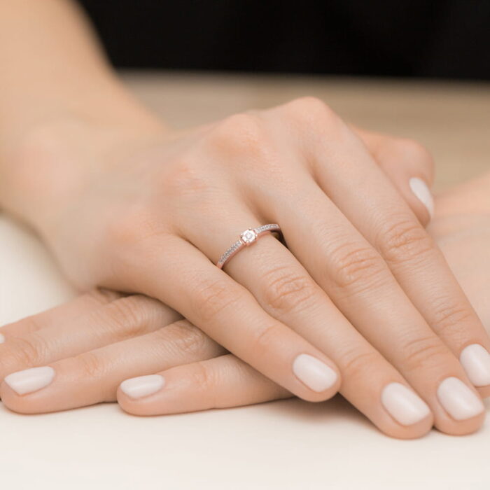 Inel Aur 14K cu Diamant 0.07 ct - Imagine 11