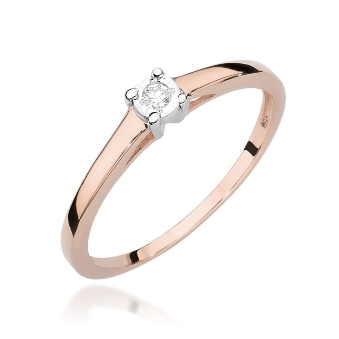 Inel Aur 14K cu Diamant 0.03 ct - Imagine 8