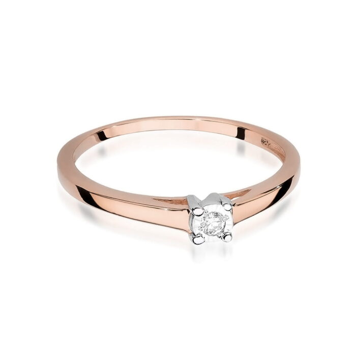 Inel Aur 14K cu Diamant 0.03 ct - Imagine 9