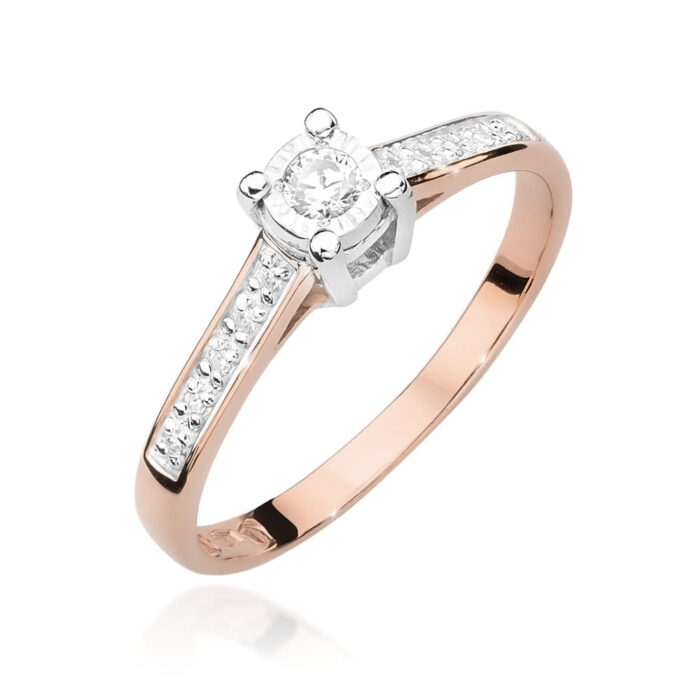 Inel Aur 14K cu Diamant 0.13 ct - Imagine 8