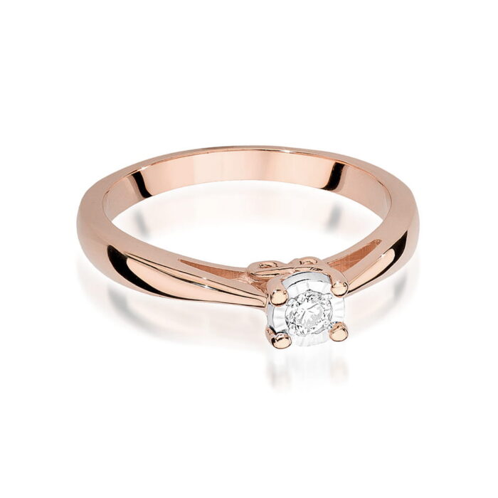 Inel Aur 14k cu Diamant 0.08 ct - Imagine 9
