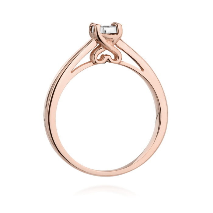 Inel Aur 14k cu Diamant 0.08 ct - Imagine 10