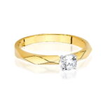 Inel Aur 14K cu Diamant 0.20 ct - Imagine 2