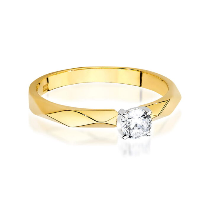 Inel Aur 14K cu Diamant 0.20 ct - Imagine 2