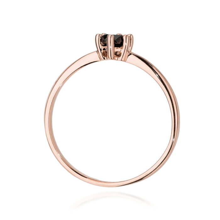 Inel Aur 14k cu Diamant Negru 0.30 ct - Imagine 9