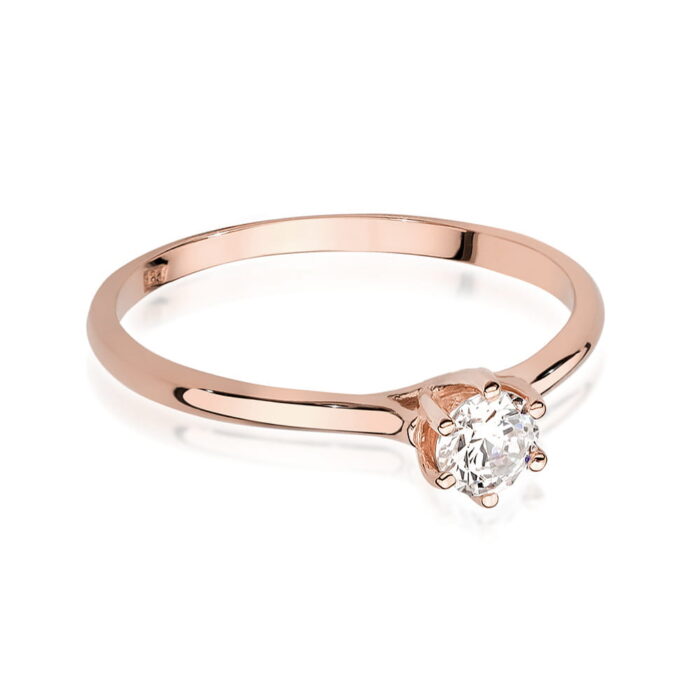 Inel Aur 14k cu Diamant 0.25 ct - Imagine 8