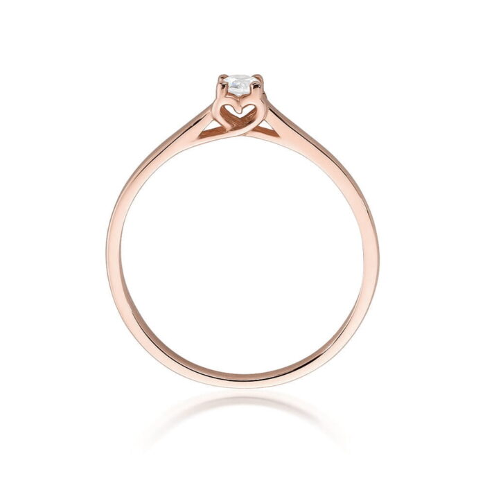 Inel Aur 14K  cu Diamant 0.12 ct - Imagine 9