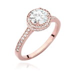 Inel Aur 14K cu Diamant 1.0 ct si Diamante laterale 0.38 ct - Imagine 7