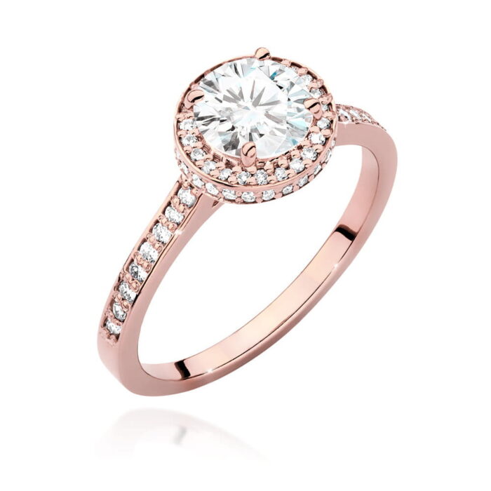 Inel Aur 14K cu Diamant 1.0 ct si Diamante laterale 0.38 ct - Imagine 7