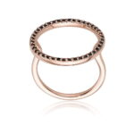 Inel Aur 14k cu Diamante Negre 0.20 ct - Imagine 9