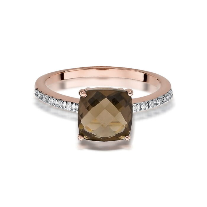 Inel Aur 14K cu Cuart Fumuriu 2.00 ct - Imagine 8