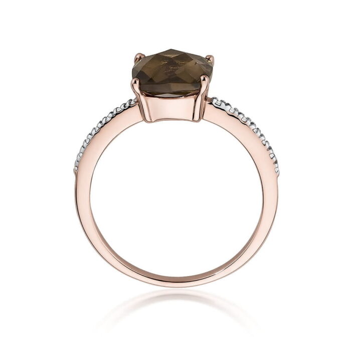 Inel Aur 14K cu Cuart Fumuriu 2.00 ct - Imagine 9
