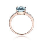 Inel Aur 14K cu Topaz 2.00 ct si Diamante 0.07 ct - Imagine 9