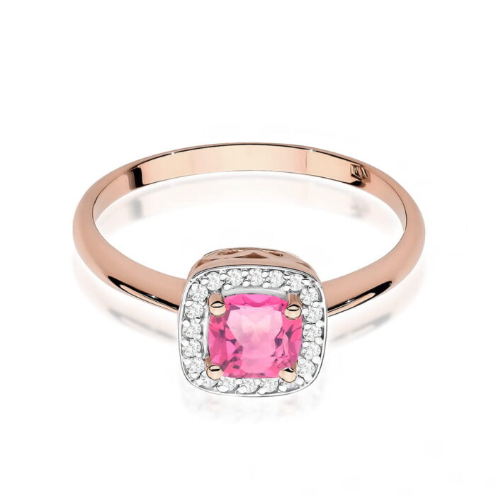 Inel Aur 14K W514 Topaz Roz 0.65ct - Imagine 6