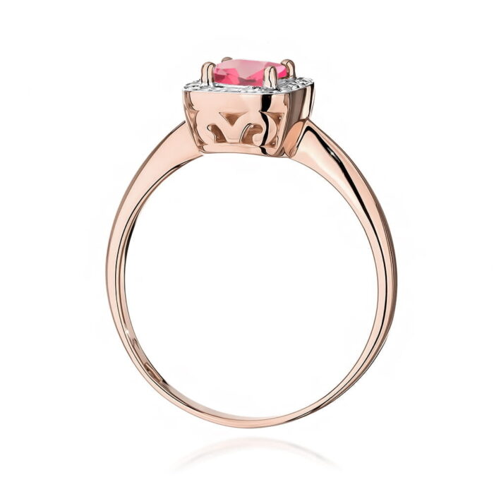 Inel Aur 14K W514 Topaz Roz 0.65ct - Imagine 7