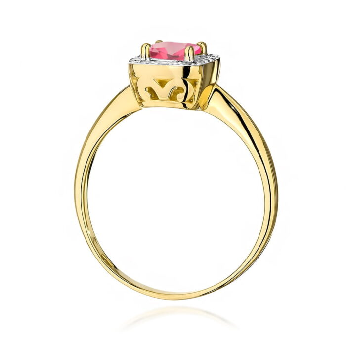 Inel Aur 14K W514 Topaz Roz 0.65ct - Imagine 3
