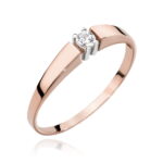 Inel Aur 14k cu Diamant 0.08 ct - Imagine 7