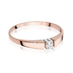Inel Aur 14k cu Diamant 0.08 ct - Imagine 8