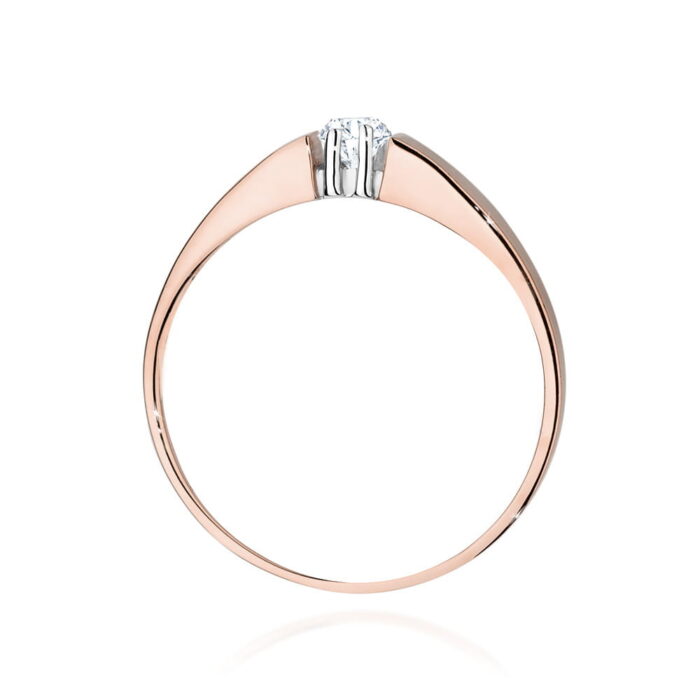 Inel Aur 14k cu Diamant 0.08 ct - Imagine 9