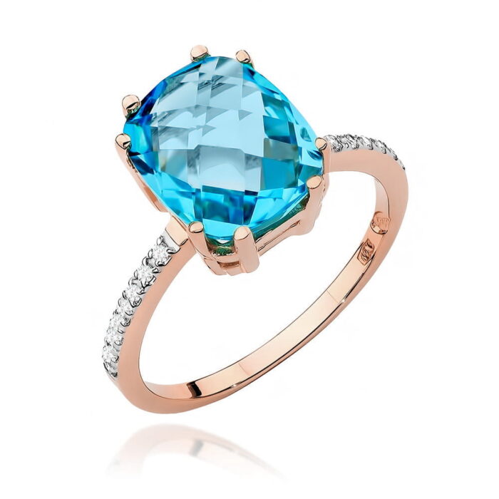 Inel Aur 14K cu Topaz 3.00 ct - Imagine 9