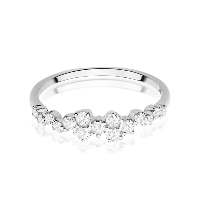 Inel Aur 14k cu Diamante 0.33 ct - Imagine 6