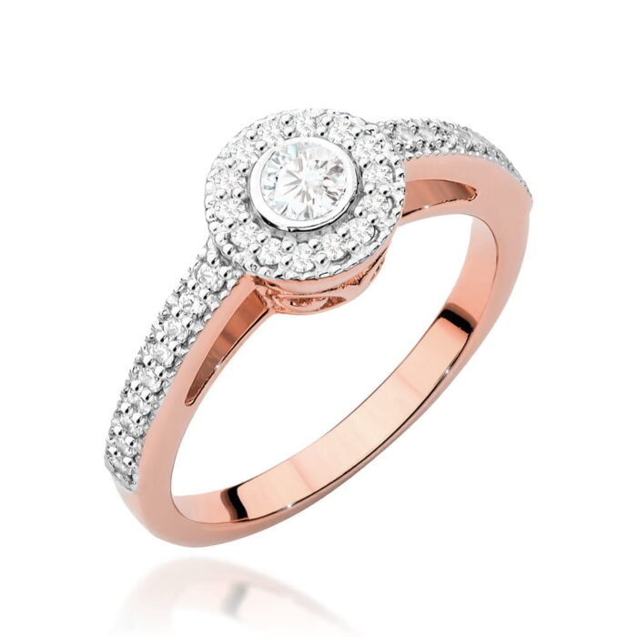 Inel Aur 14k cu Diamante 0.37 ct - Imagine 9