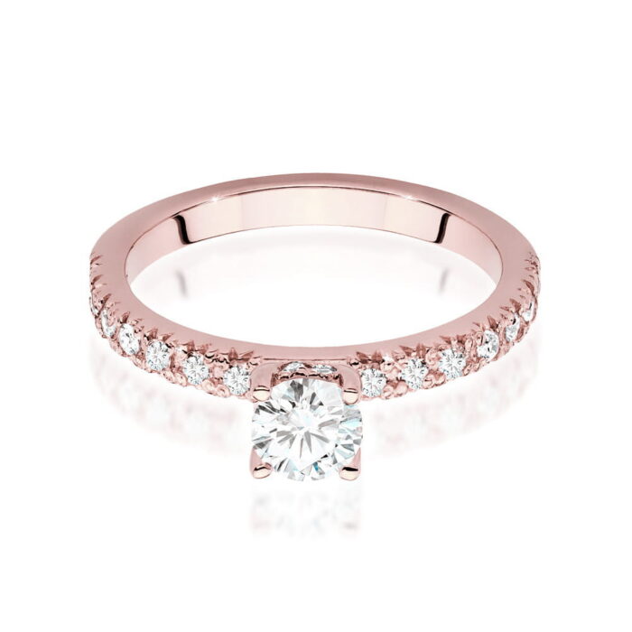 Inel Aur 14k cu Diamant 0.40 ct - Imagine 8