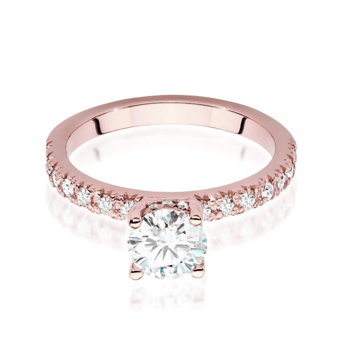 Inel Aur 14k cu Diamant 0.70 ct - Imagine 8