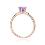 Inel Aur 14K cu Ametist 0.50 ct si Diamante 0.04 ct - Imagine 10