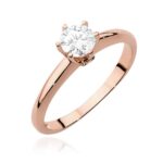 Inel Aur 14K cu Safir Alb 0.60 ct si Diamante 0.04 ct - Imagine 8