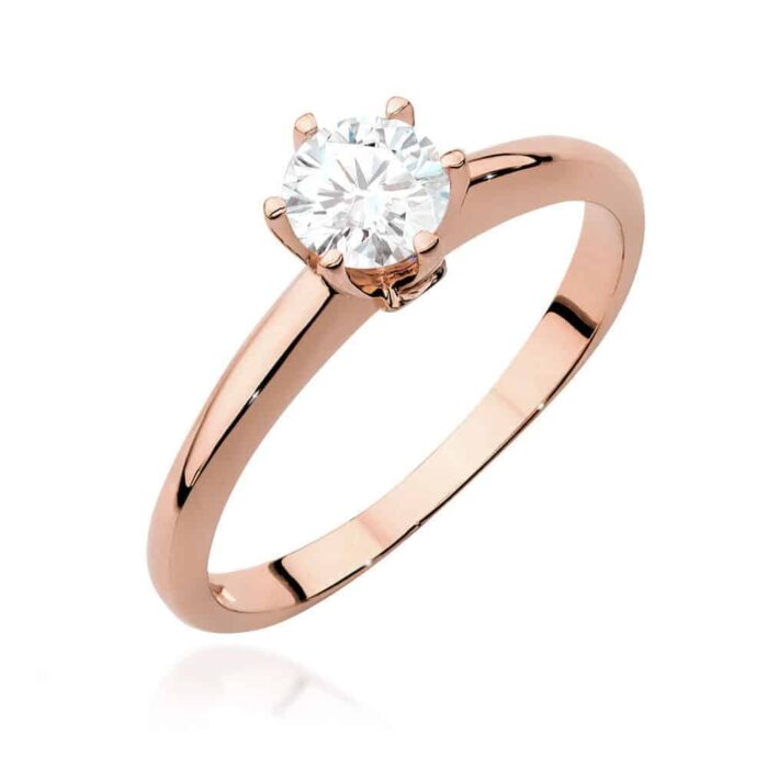 Inel Aur 14K cu Safir Alb 0.60 ct si Diamante 0.04 ct - Imagine 8