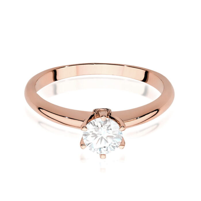 Inel Aur 14K cu Safir Alb 0.60 ct si Diamante 0.04 ct - Imagine 9