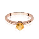 Inel Aur 14K cu Citrin 0.50 ct si Diamante 0.04 ct - Imagine 9