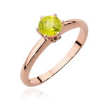 Inel Aur 14K cu Peridot 0.50 ct si Diamante 0.04 ct - Imagine 8