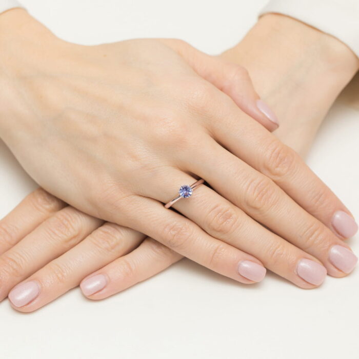 Inel Aur 14K cu Tanzanit 0.50 ct si Diamante 0.04 ct - Imagine 11