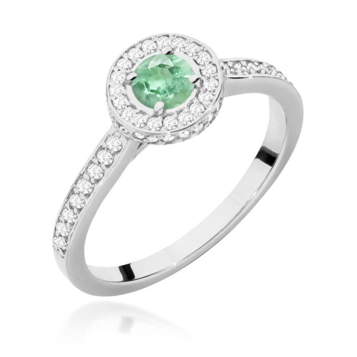 Inel Aur 14K W559 Smarald 0.30ct - Imagine 9
