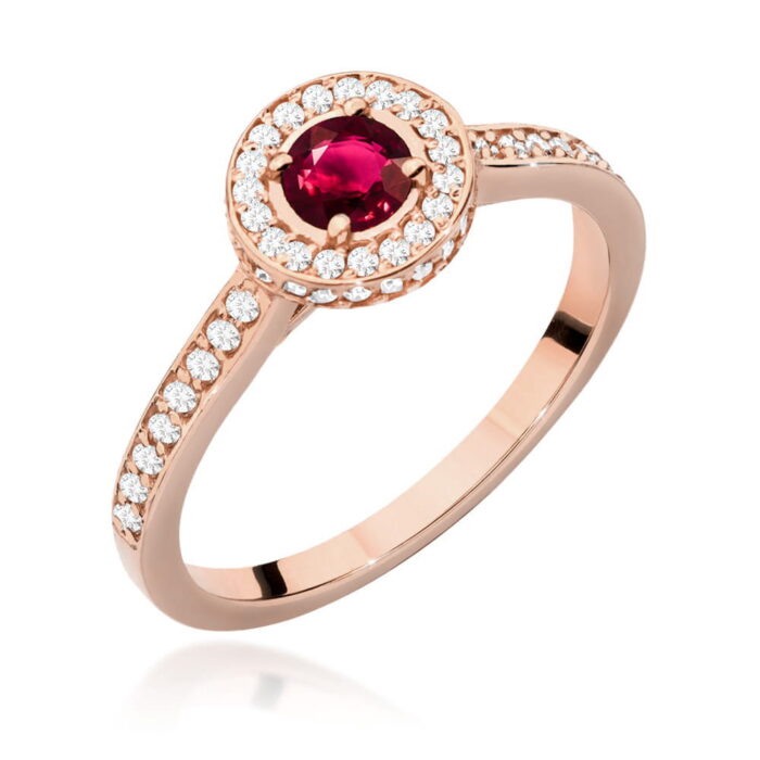 Inel Aur 14k cu Rubin 0.35 ct - Imagine 9