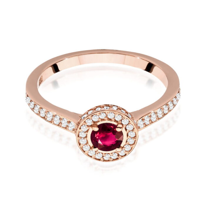 Inel Aur 14k cu Rubin 0.35 ct - Imagine 10