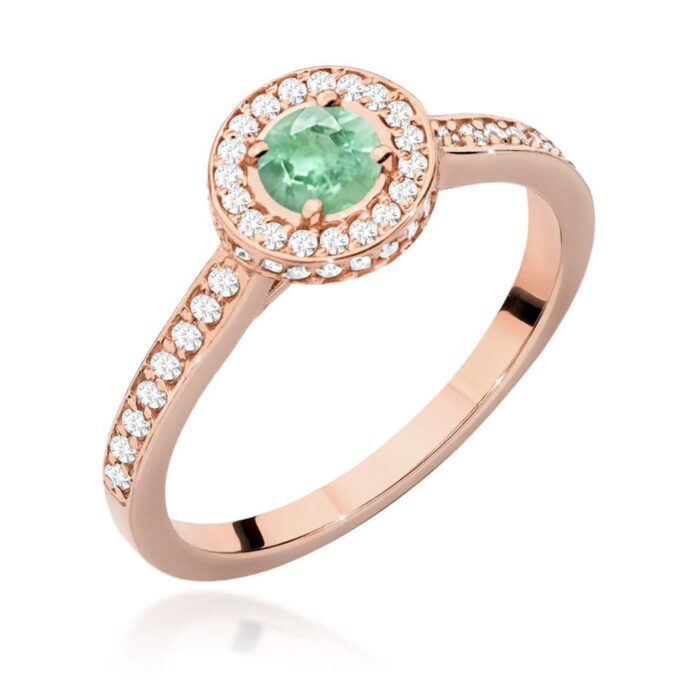 Inel Aur 14K W559 Smarald 0.30ct - Imagine 5