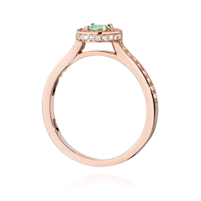 Inel Aur 14K W559 Smarald 0.30ct - Imagine 7