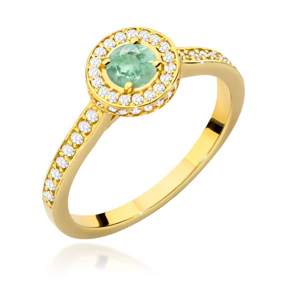 W559-Z-585-SZ0.30_1.jpg Inel Aur 14K W559 Smarald 0.30ct - Imagine 1
