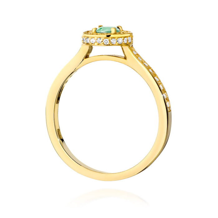 Inel Aur 14K W559 Smarald 0.30ct - Imagine 3