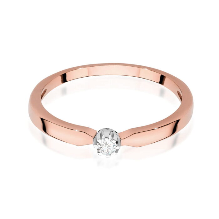 Inel Aur 14K cu Diamant 0.04 ct - Imagine 9