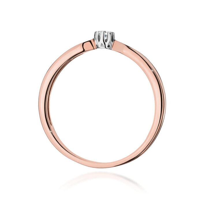 Inel Aur 14K cu Diamant 0.04 ct - Imagine 10