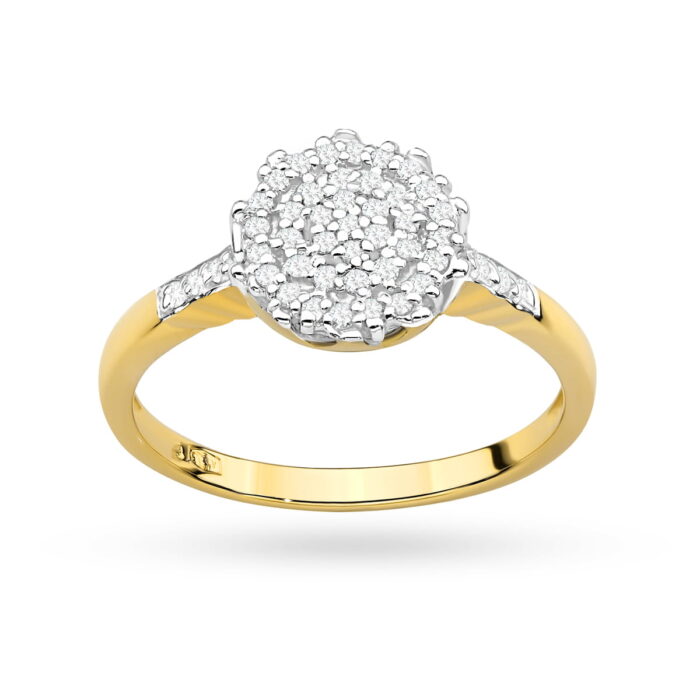 Inel Aur 14K cu Diamante 0.23 ct - Imagine 2