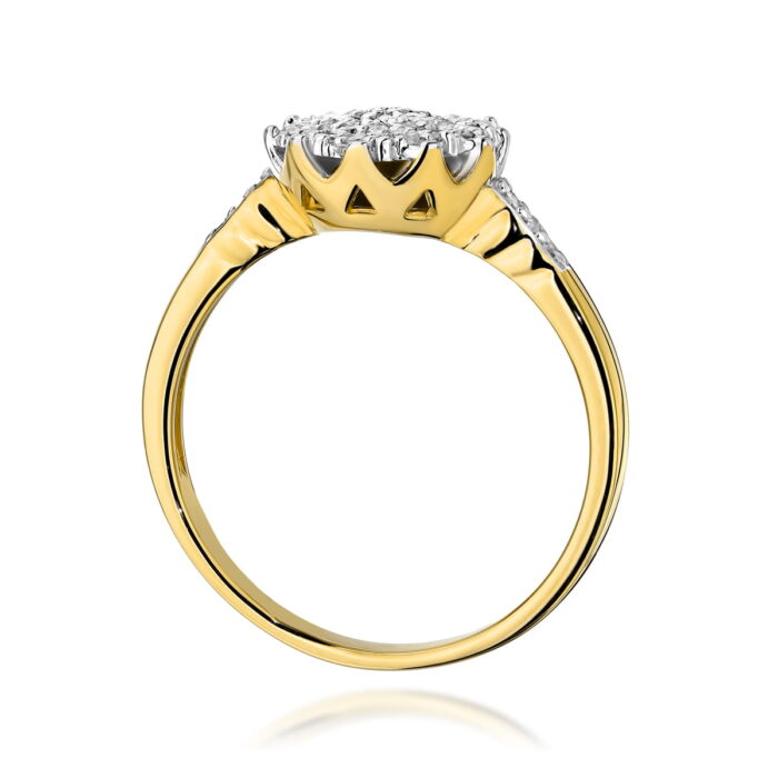Inel Aur 14K cu Diamante 0.23 ct - Imagine 3